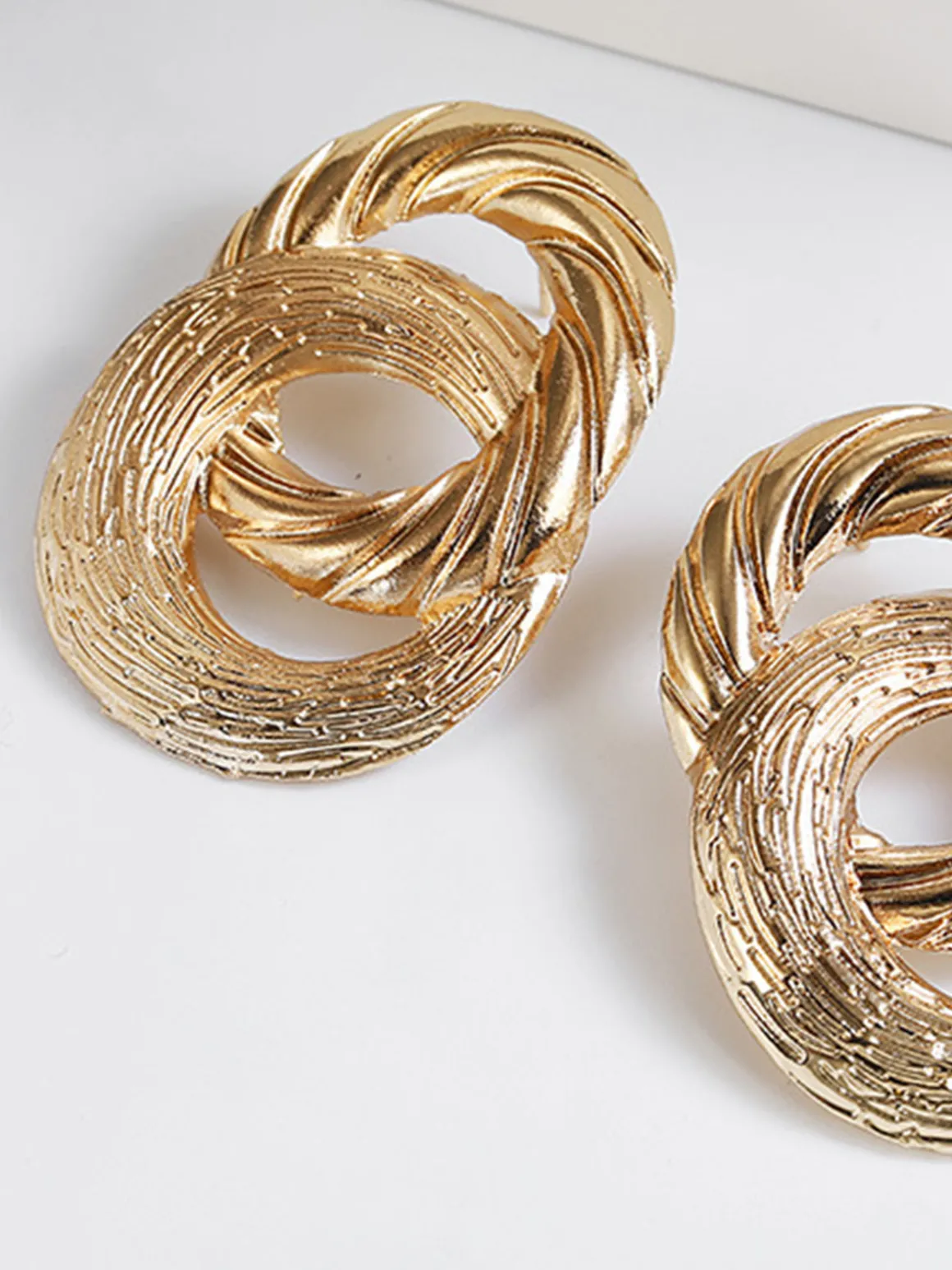 Vintage Cross Circular Drop Earrings