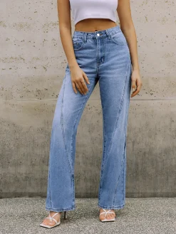 Vintage Denim Straight Leg Pants