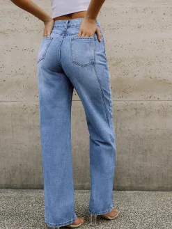Vintage Denim Straight Leg Pants