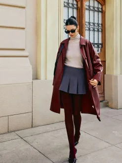 Vintage Faux Leather Long Jacket