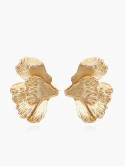 Vintage Golden Leaf Earrings