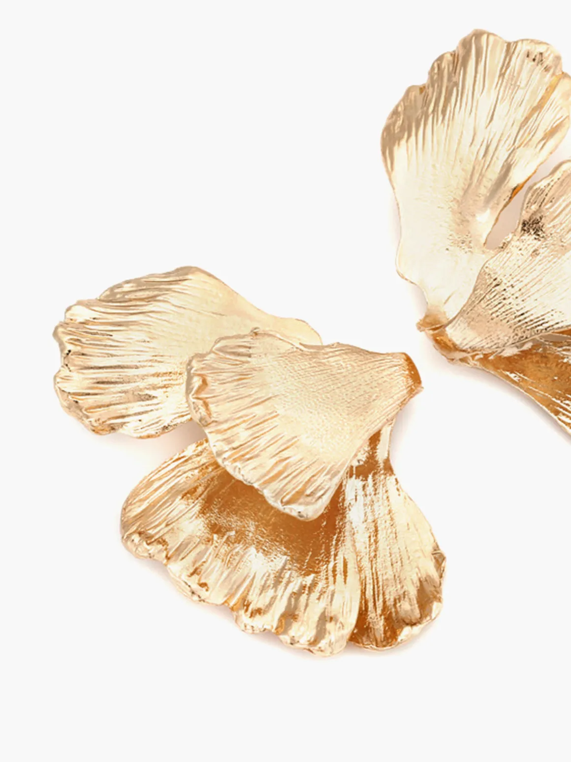 Vintage Golden Leaf Earrings