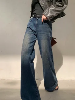 Vintage Low Rise Washed Wide Leg Jeans