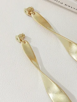 Vintage Metal Twist Drop earrings