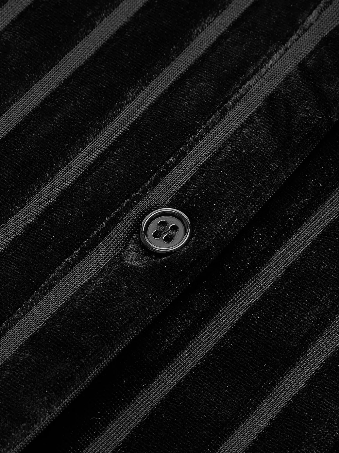 Vintage Pinstripe Button Polo Shirt