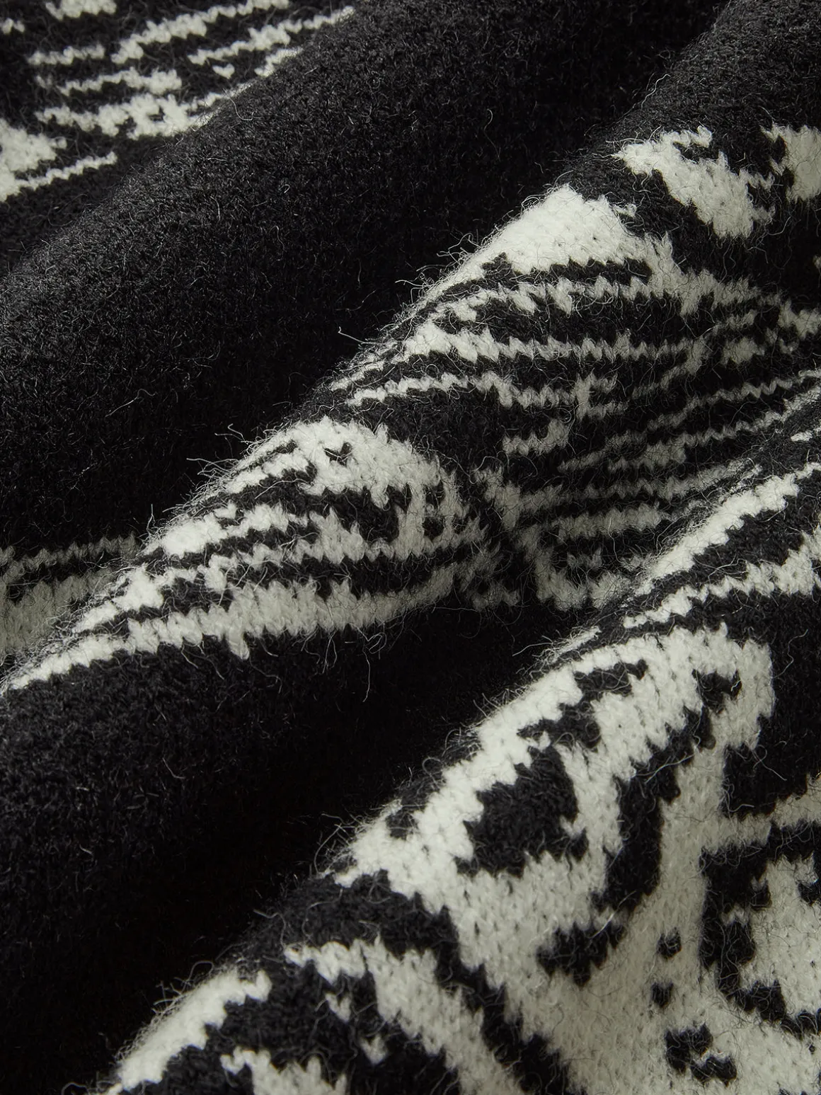 Vintage Printed Oversize Knit Outwear