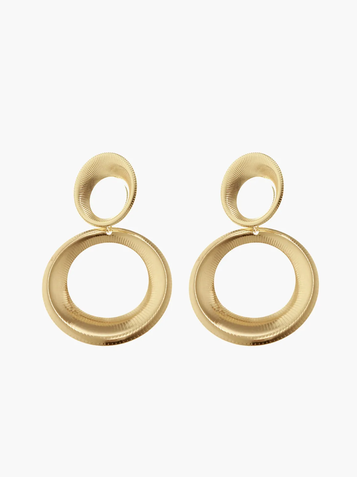 Vintage Round  Bold Pendant Earrings