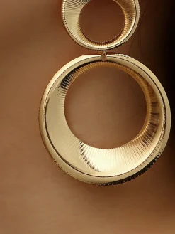 Vintage Round  Bold Pendant Earrings