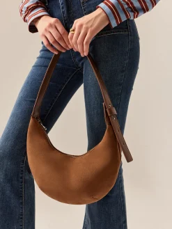 Vintage Soft-Buckle Crescent Bag