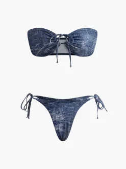 Vintage Strapless Bikini Set