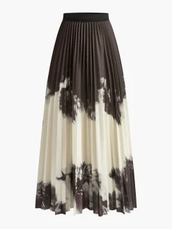 Vintage Tie Dye Pleated Skirt