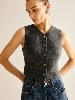 Vintage Tweed Breasted Vest