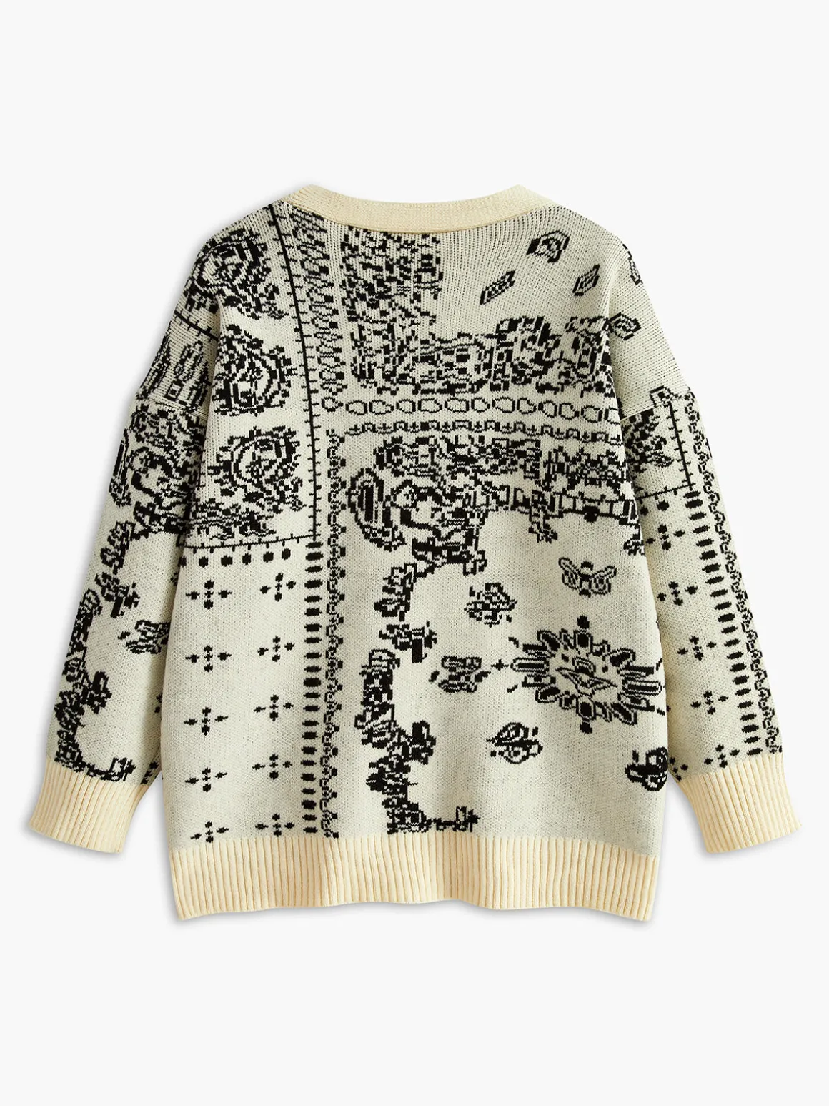 Vintage V-Neck Soft Knit Outerwear