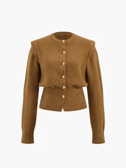 Vintage Wool-Blend Button Down Cardigan