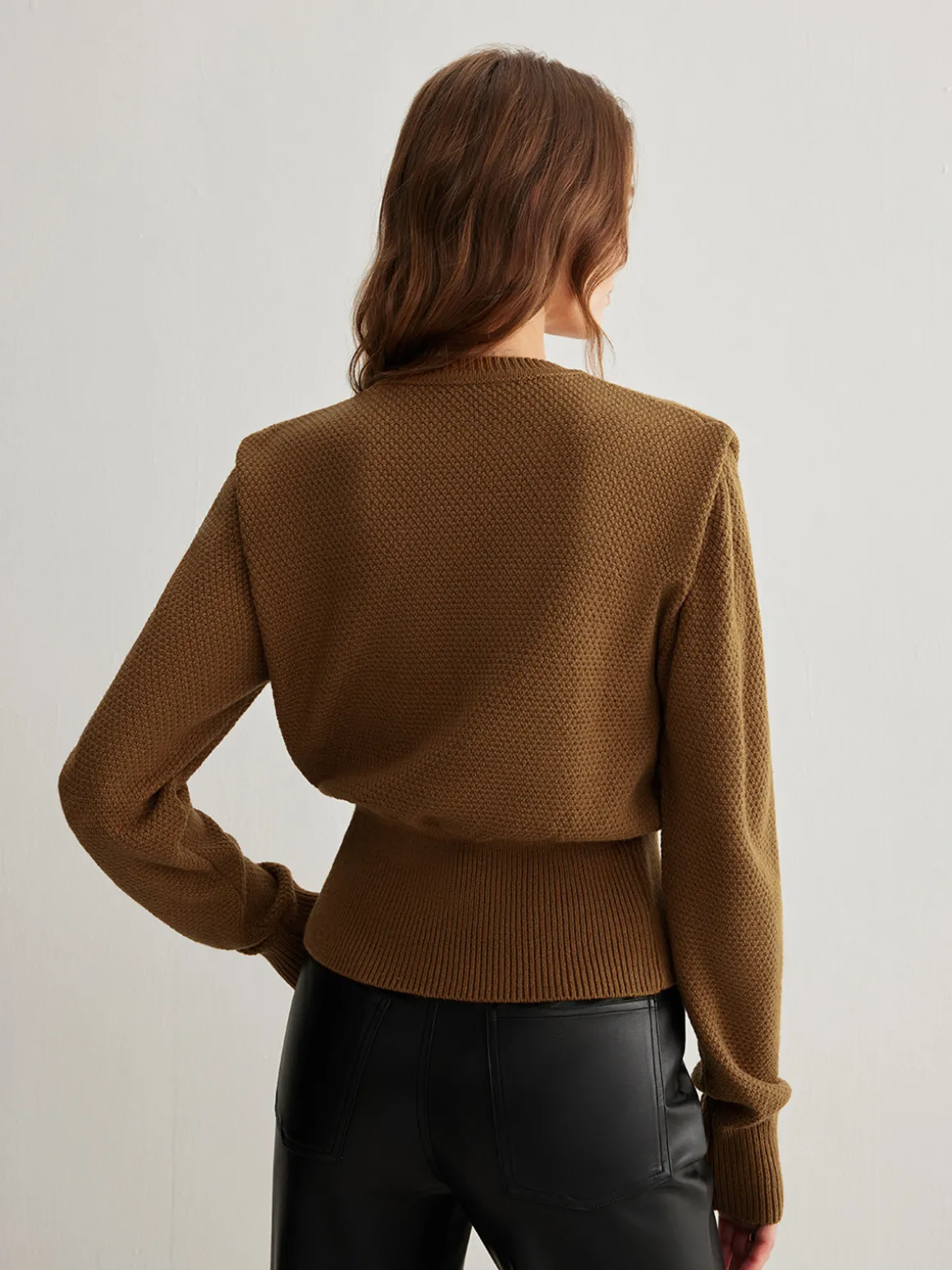 Vintage Wool-Blend Button Down Cardigan