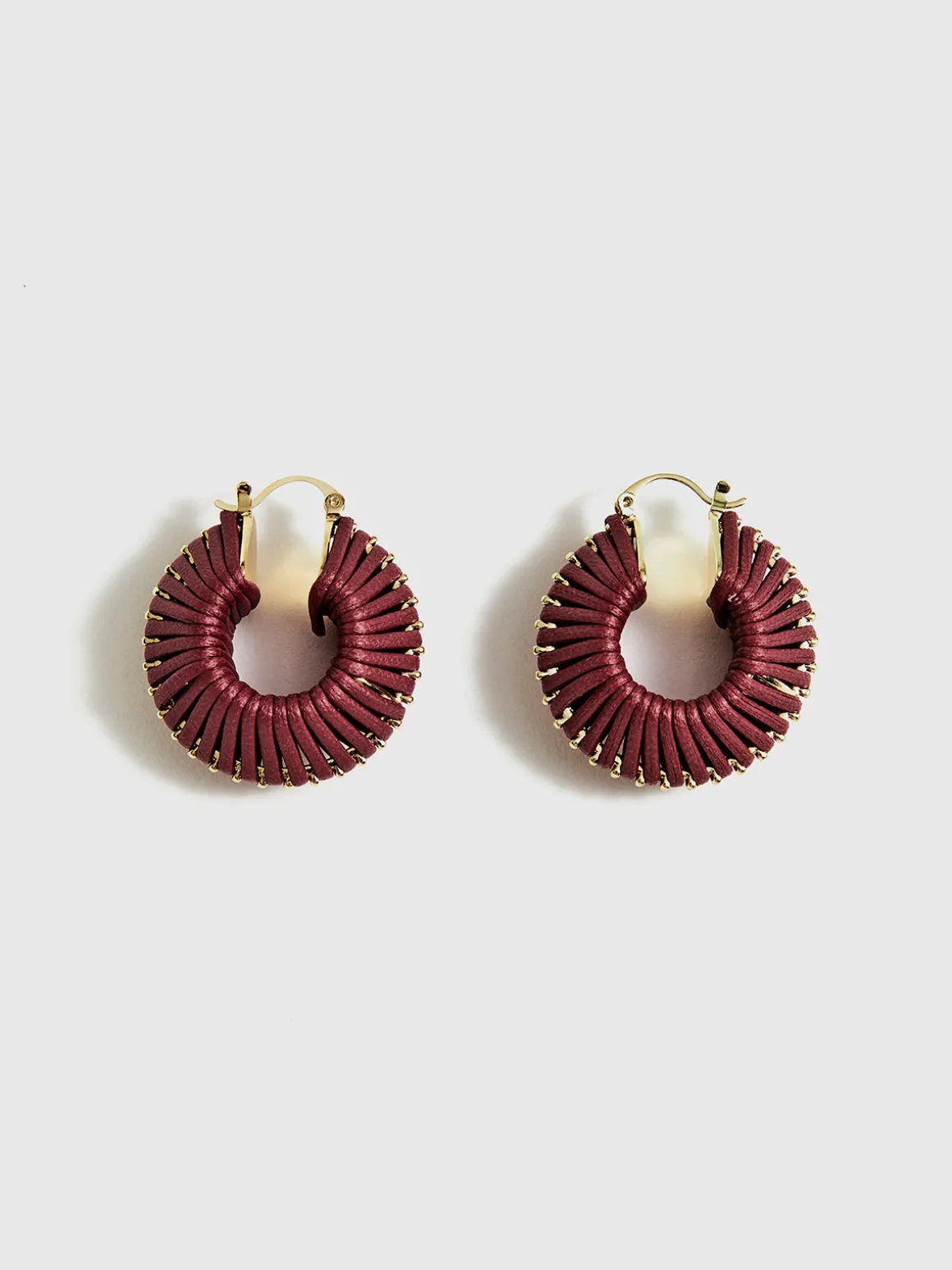 Vintage Woven Chunky Hoop Earrings