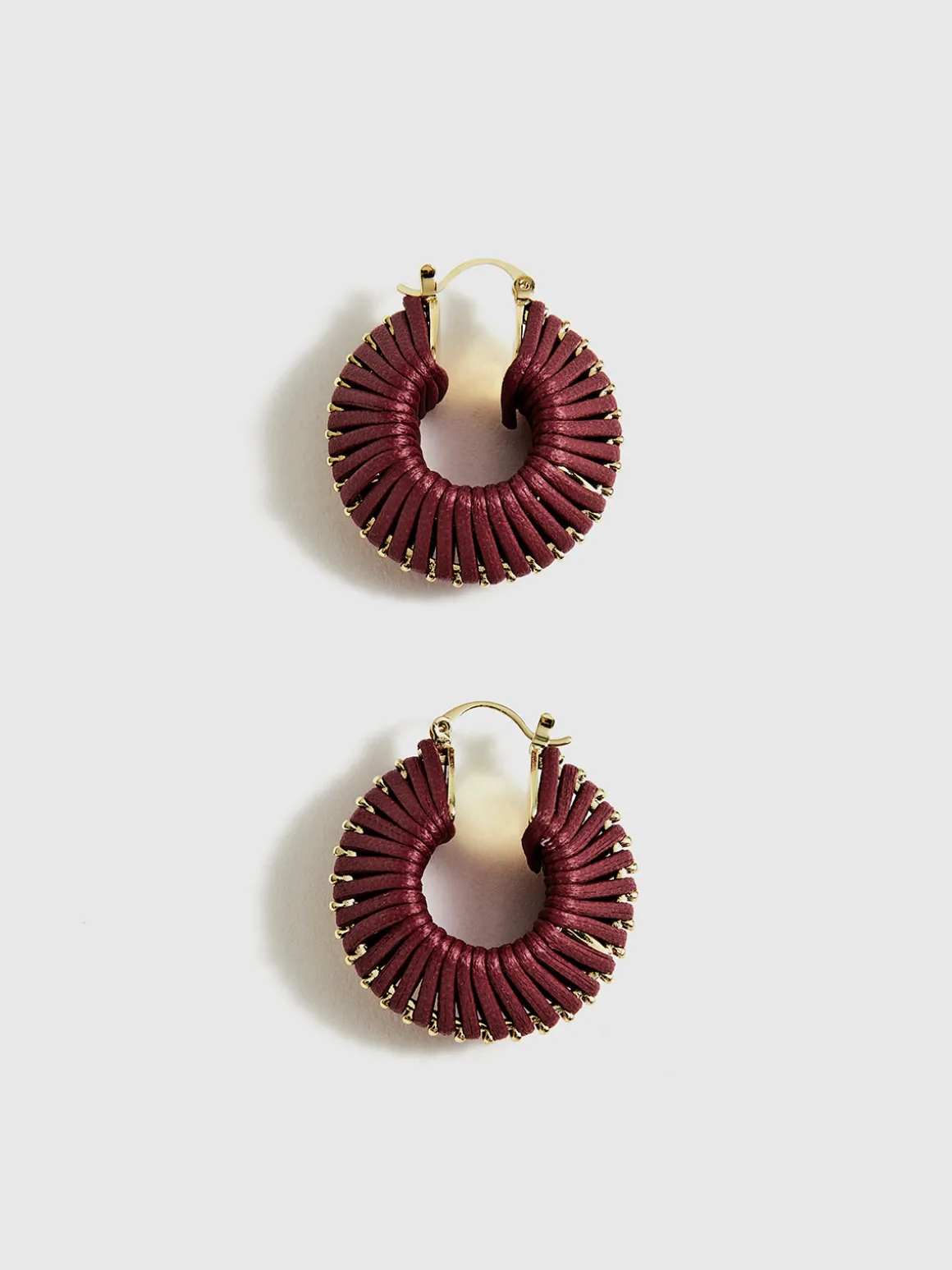 Vintage Woven Chunky Hoop Earrings