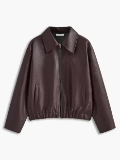 Vintage Zipper Faux Leather Jacket