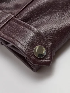 Vintage Zipper Faux Leather Jacket