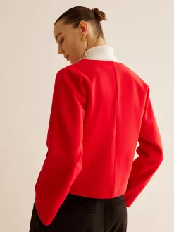 V-Neck Criss Cross Jacket
