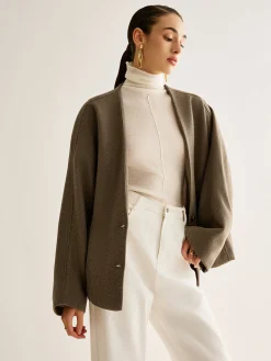 V-Neck Loose Warm Jacket