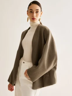 V-Neck Loose Warm Jacket