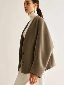 V-Neck Loose Warm Jacket