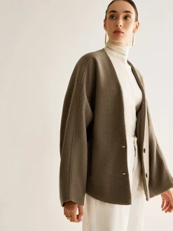 V-Neck Loose Warm Jacket