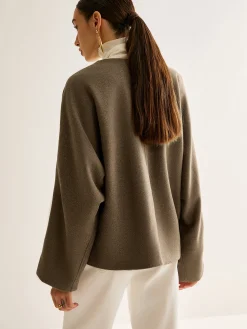 V-Neck Loose Warm Jacket