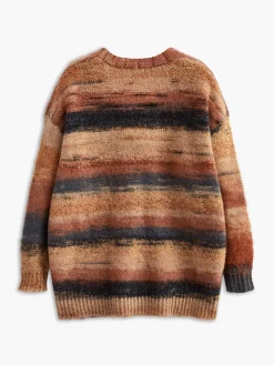 V-Neck Ombre Oversized Cardigan