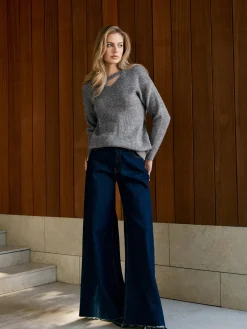 V-Neck Plain Pullover Sweater