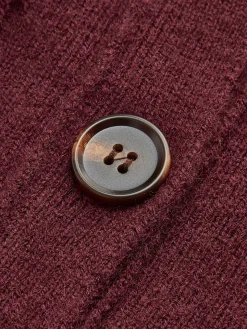 V-Neck Split Button Cardigan