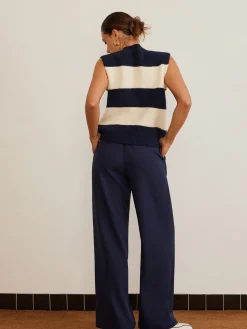 V-Neck Striped Sweater Vest