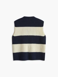 V-Neck Striped Sweater Vest