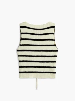 V-Neck Striped Tie Sweater Vest