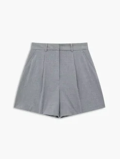 V-neck Woven Fabric Casual Shorts Set