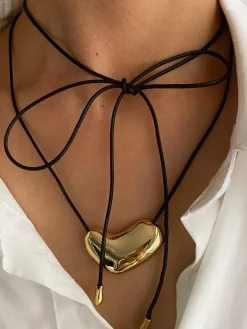 V-Shape Heart Rope Necklace
