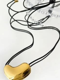 V-Shape Heart Rope Necklace