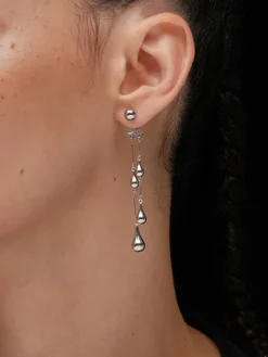 Water Drop Tassel Stud Earrings