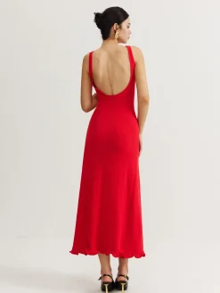 Wave Trim Knit Cami Dress