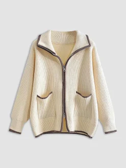 Weekend Loaf Zip Collared Cardigan