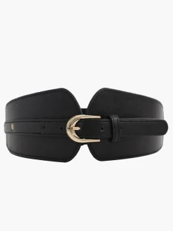 Wide Gold Buckle Belt