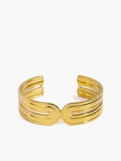 Wide Tunnel Open Bracelet