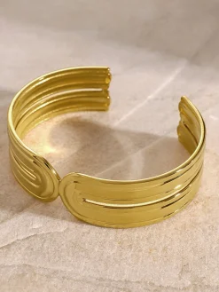 Wide Tunnel Open Bracelet