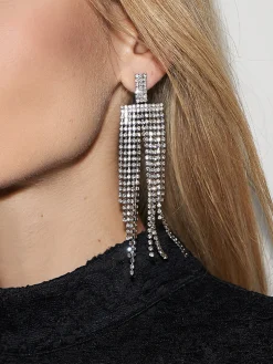 Wide Waterfall Tassel Earrings
