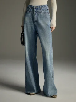 Wide-Leg Denim Jeans