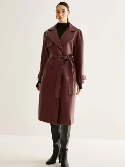 Windproof PU Leather Long Jacket