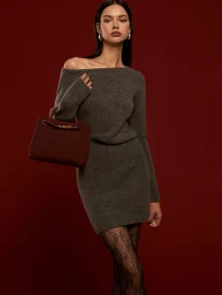 Wool-Blend Asymmetrical Sweater Dress
