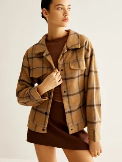 Wool-Blend Checked Jacket