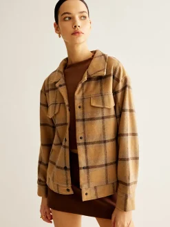 Wool-Blend Checked Jacket